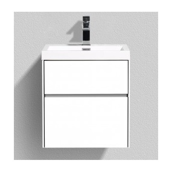 Тумба подвесная с раковиной BelBagno 50 см PIETRA MINI-500AS-2C-SO-BL, белый фото 