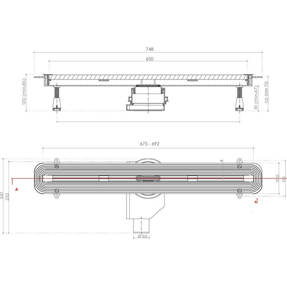 Трап Pestan (BETTOSERB) Confluo Slim Line 65 см 13100033, нержавеющая сталь - 11 Трап Pestan (BETTOSERB) Confluo Slim Line 65 см 13100033, нержавеющая сталь фото 11