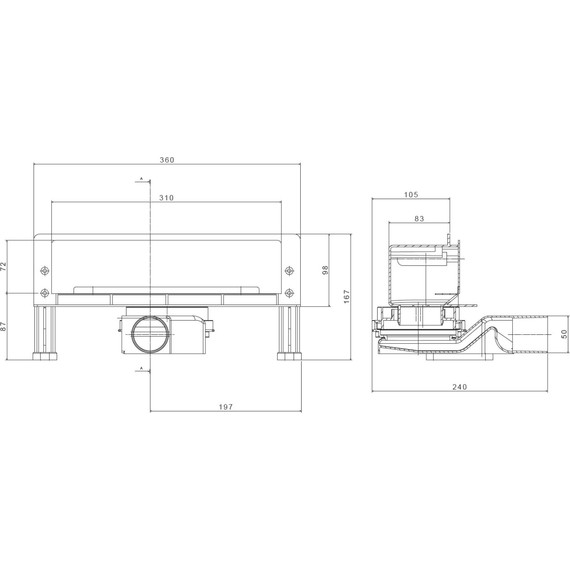 Трап Pestan (BETTOSERB) Confluo Wall 36 см 13100060, нержавеющая сталь - 14 Трап Pestan (BETTOSERB) Confluo Wall 36 см 13100060, нержавеющая сталь фото 14