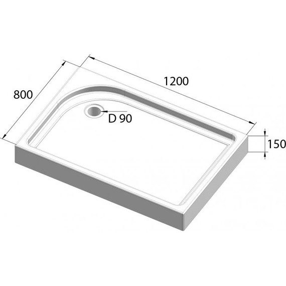 Поддон акриловый BelBagno 120х80 см TRAY-BB-AH-120/80-15-W-L - 6 Поддон акриловый BelBagno 120х80 см TRAY-BB-AH-120/80-15-W-L фото 6