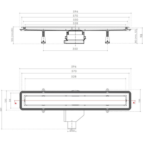 Трап Pestan (BETTOSERB) Confluo Premium Black Glass Line 55 см 13000292, нержавеющая сталь/стекло, хром/черный (под плитку), Цвет производителя: хром, чёрный, Размер трапа: 550 - 8 Трап Pestan (BETTOSERB) Confluo Premium Black Glass Line 55 см 13000292, нержавеющая сталь/стекло, хром/черный (под плитку), Цвет производителя: хром, чёрный, Размер трапа: 550 фото 8