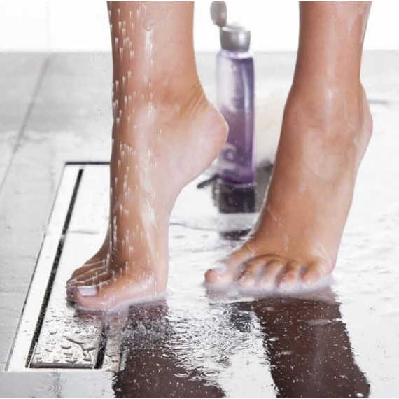 Трап Pestan (BETTOSERB) Confluo Premium White Glass Line 30 см 13000280, нержавеющая сталь/стекло, хром/белый (под плитку), Цвет производителя: хром, белый, Размер трапа: 300 фото 7