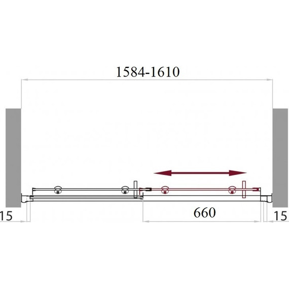Душевая дверь BelBagno 160 см UNO-BF-1-160-C-Cr, хром/прозрачное фото 5