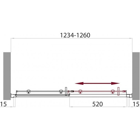 Душевая дверь BelBagno 125 см UNO-BF-1-125-C-Cr, хром/прозрачное - 5 Душевая дверь BelBagno 125 см UNO-BF-1-125-C-Cr, хром/прозрачное фото 5