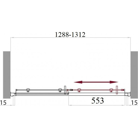 Душевая дверь BelBagno 130х195 см UNO-195-BF-1-130-C-Cr, хром/прозрачное - 5 Душевая дверь BelBagno 130х195 см UNO-195-BF-1-130-C-Cr, хром/прозрачное фото 5
