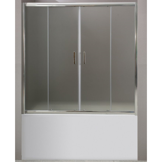 Шторка для ванны BelBagno 150 см UNO-VF-2-150/145-P-Cr, хром/текстурное фото 