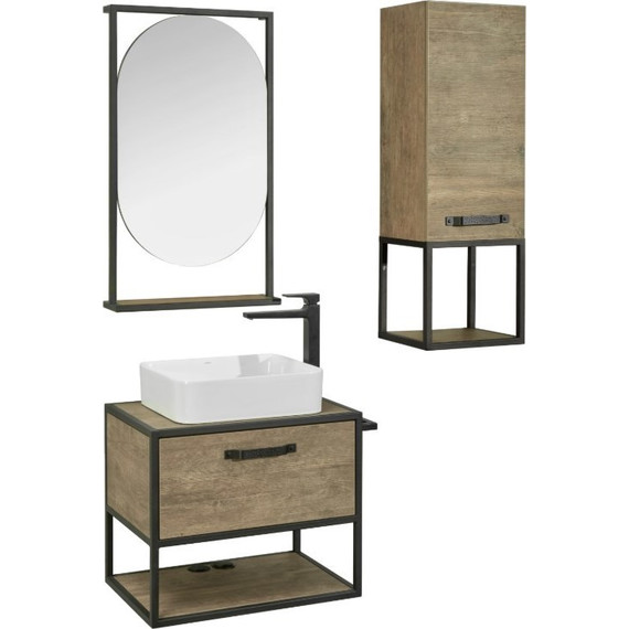 Тумба подвесная со столешницей Акватон Лофт Фабрик 65 см 1A242301LTDY0, дуб кантри - 7 Тумба подвесная со столешницей Акватон Лофт Фабрик 65 см 1A242301LTDY0, дуб кантри фото 7