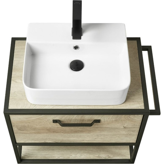 Тумба подвесная со столешницей Акватон Лофт Фабрик 65 см 1A242301LTDU0, дуб эндгрейн - 7 Тумба подвесная со столешницей Акватон Лофт Фабрик 65 см 1A242301LTDU0, дуб эндгрейн фото 7