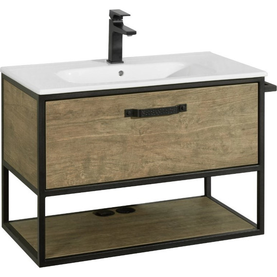 Тумба подвесная с раковиной Акватон Лофт Фабрик 80 см 1A2424K0LTDY0, дуб кантри - 13 Тумба подвесная с раковиной Акватон Лофт Фабрик 80 см 1A2424K0LTDY0, дуб кантри фото 13