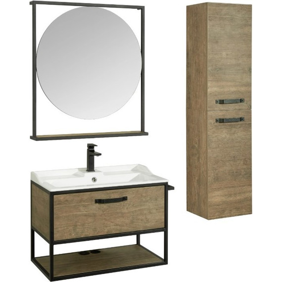 Тумба подвесная с раковиной Акватон Лофт Фабрик 80 см 1A2424K0LTDY0, дуб кантри - 7 Тумба подвесная с раковиной Акватон Лофт Фабрик 80 см 1A2424K0LTDY0, дуб кантри фото 7