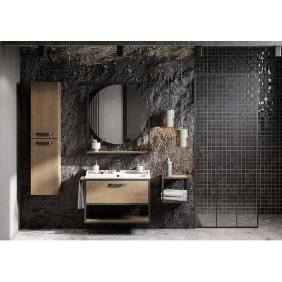 Тумба подвесная с раковиной Акватон Лофт Фабрик 80 см 1A2424K0LTDY0, дуб кантри - 6 Тумба подвесная с раковиной Акватон Лофт Фабрик 80 см 1A2424K0LTDY0, дуб кантри фото 6