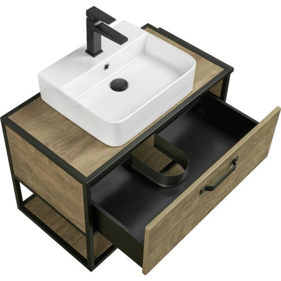 Тумба подвесная со столешницей Акватон Лофт Фабрик 80 см 1A242401LTDY0, дуб кантри - 7 Тумба подвесная со столешницей Акватон Лофт Фабрик 80 см 1A242401LTDY0, дуб кантри фото 7