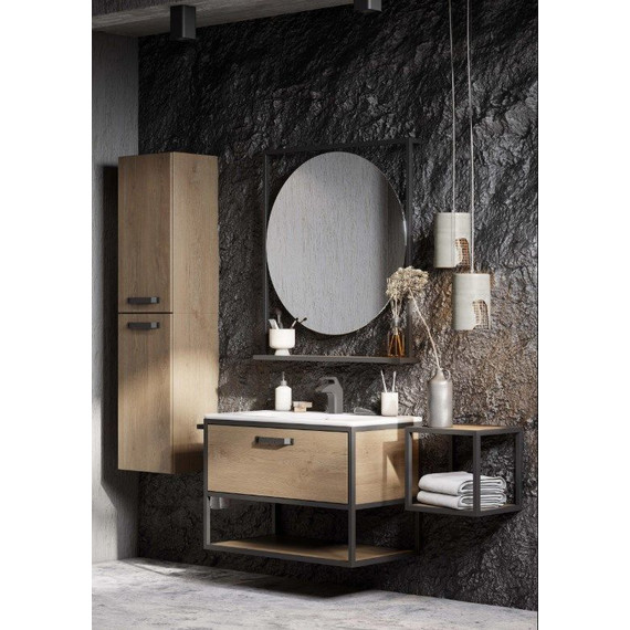 Зеркало Акватон Лофт Фабрик 80 см 1A242602LTDY0, дуб кантри - 9 Зеркало Акватон Лофт Фабрик 80 см 1A242602LTDY0, дуб кантри фото 9