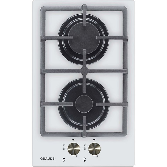 Газовая варочная поверхность Graude GS 30.1 W Domino (белое стекло) фото 