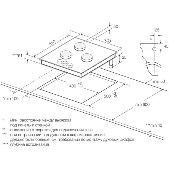 Газовая варочная поверхность Graude GS 45.1 E фото 2
