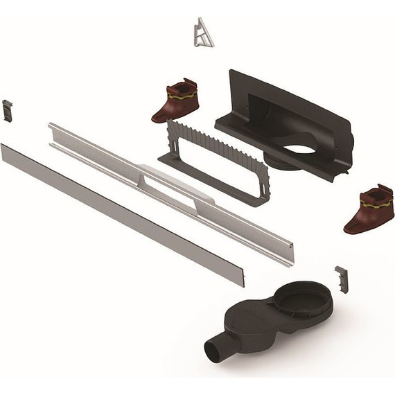 Трап Berges Wasserhaus Wall 100 см 090157, нержавеющая сталь, Цвет производителя: хром матовый, Размер трапа: 1000 - 4 Трап Berges Wasserhaus Wall 100 см 090157, нержавеющая сталь, Цвет производителя: хром матовый, Размер трапа: 1000 фото 4