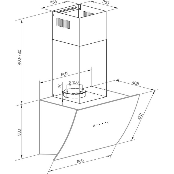 Вытяжка Graude DH 60.1 WE (белое стекло) фото 2