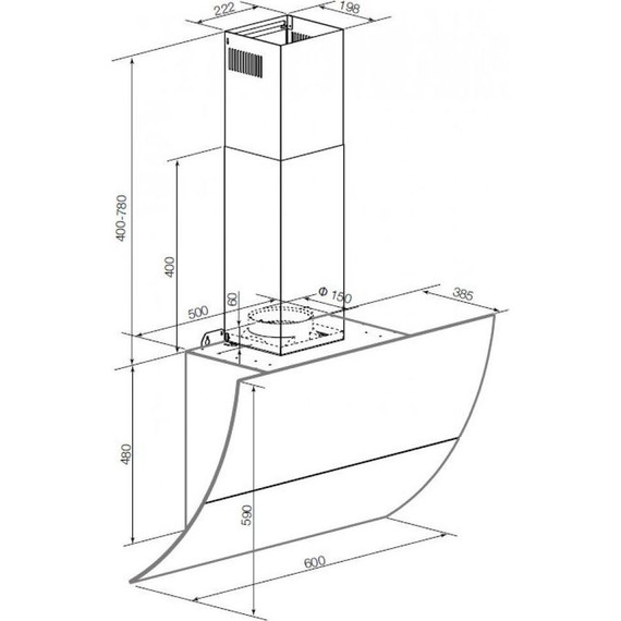 Вытяжка Graude DH 60.3 GE (чёрное стекло) фото 3