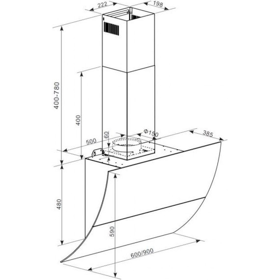 Вытяжка Graude DH 90.3 WE (белое стекло) фото 4