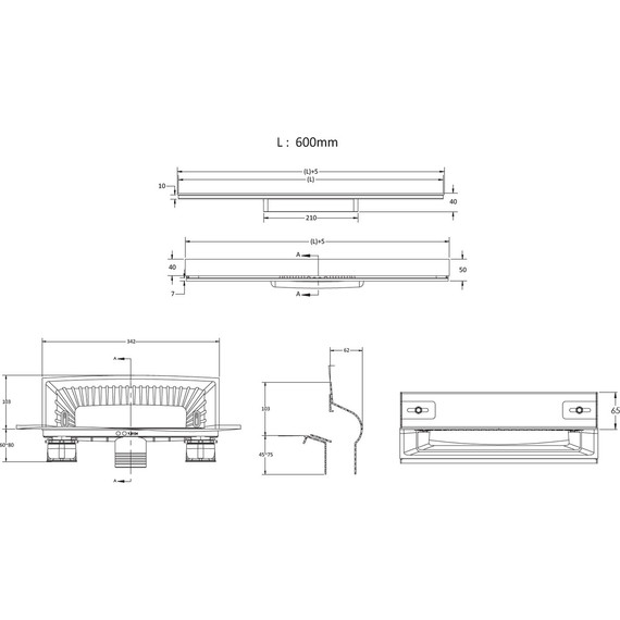 Трап Berges Wasserhaus Wall 60 см 091156, нержавеющая сталь, Цвет производителя: хром глянцевый, Размер трапа: 600 - 7 Трап Berges Wasserhaus Wall 60 см 091156, нержавеющая сталь, Цвет производителя: хром глянцевый, Размер трапа: 600 фото 7