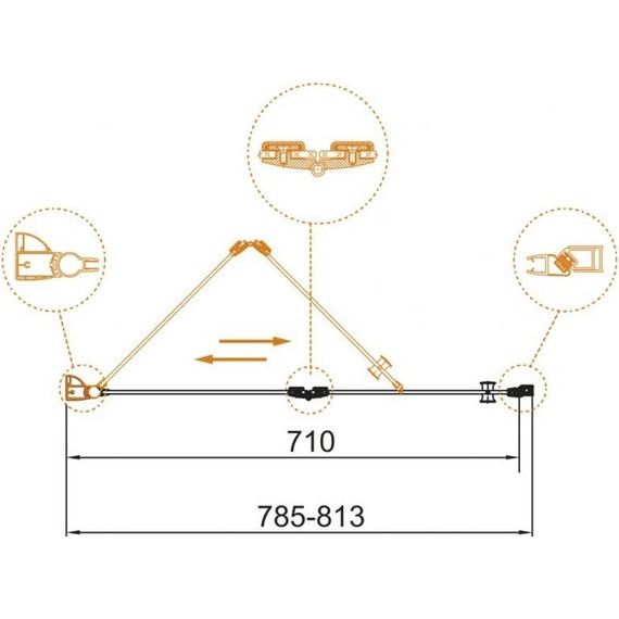 Душевая дверь Cezares Eco BS-12 80 см, хром/прозрачное - 3 Душевая дверь Cezares Eco BS-12 80 см, хром/прозрачное фото 3