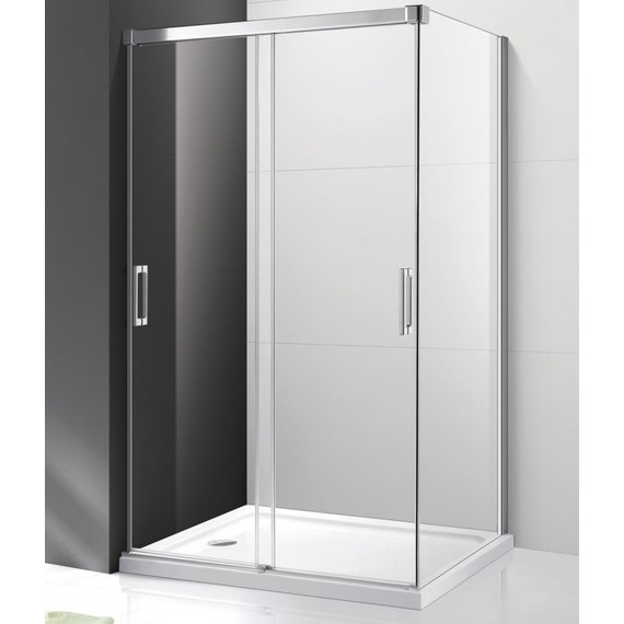 Душевое ограждение Cezares Tandem-Soft AH-2 120х100 см L, хром/матовое фото 