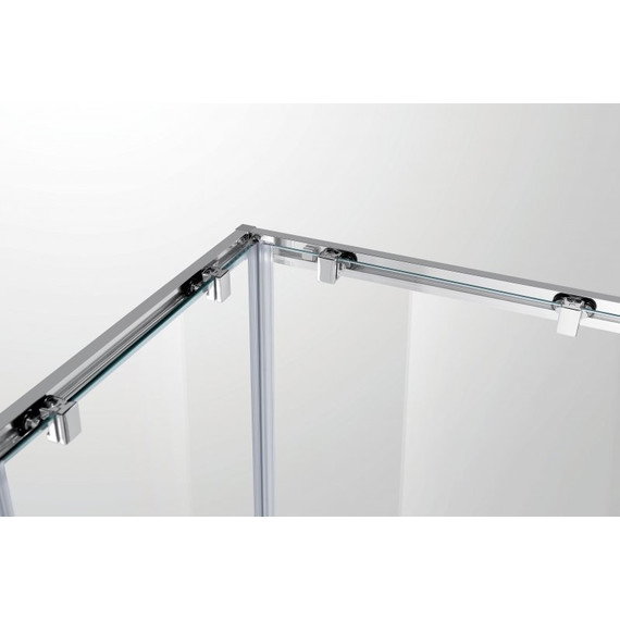 Душевое ограждение Cezares Molveno A-2 80х80 см, хром/прозрачное фото 2