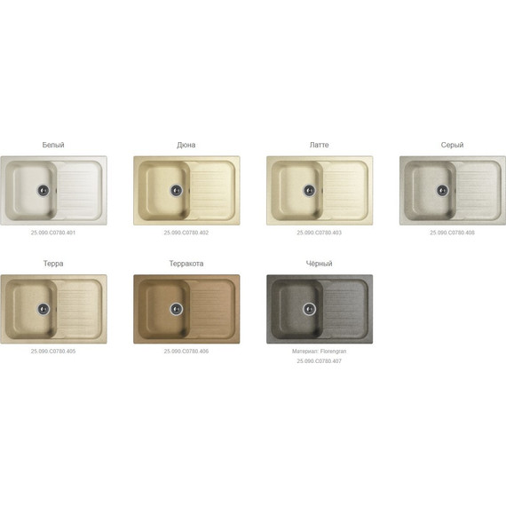 Кухонная мойка Dr.Gans Адель 25.090.C0780.405, терра фото 2