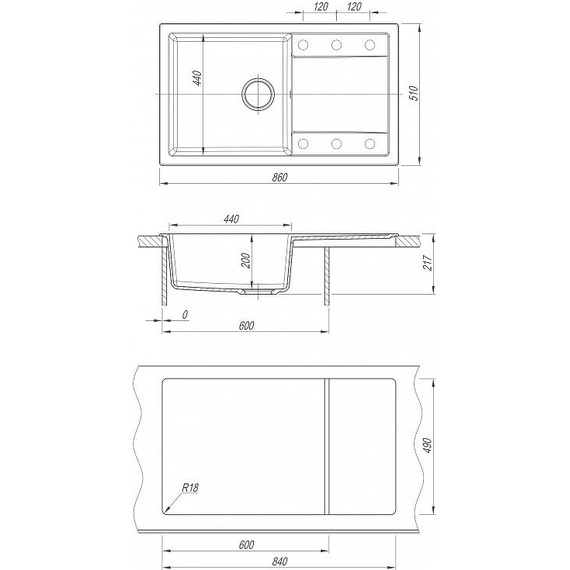 Кухонная мойка Dr.Gans Техно 860 25.030.D0860.406, терракота - 3 Кухонная мойка Dr.Gans Техно 860 25.030.D0860.406, терракота фото 3