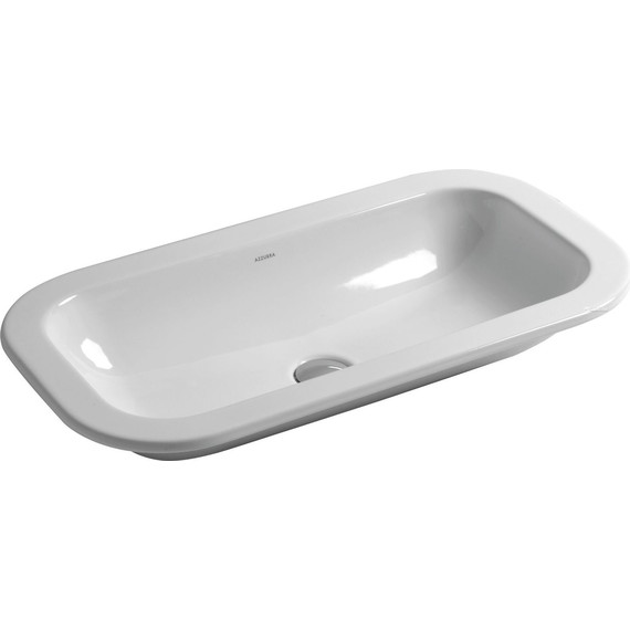 Раковина врезная на столешницу Azzurra Glaze 70 см GLZ 69x38/IN bi*0 фото 