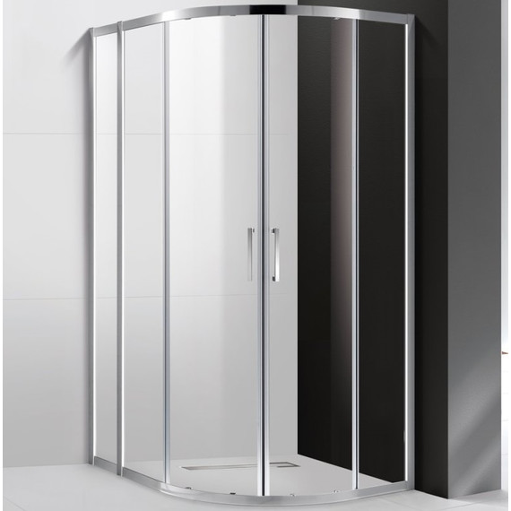 Душевое ограждение Cezares Molveno RH-2 100х80 см, хром/прозрачное фото 
