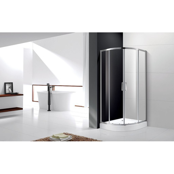 Душевое ограждение Cezares Molveno RH-2 100х80 см, хром/прозрачное фото 2