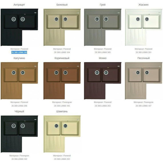 Кухонная мойка Florentina Адрия 20.380.L0960.305, грей, Цвет производителя: грей - 2 Кухонная мойка Florentina Адрия 20.380.L0960.305, грей, Цвет производителя: грей фото 2