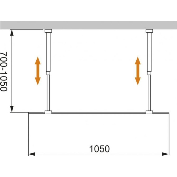 Душевая перегородка Cezares Liberta L-2 105 см (телескопические кронштейны, стекло 8 мм), хром/прозрачное - 4 Душевая перегородка Cezares Liberta L-2 105 см (телескопические кронштейны, стекло 8 мм), хром/прозрачное фото 4
