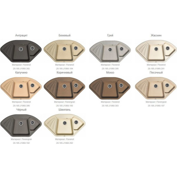 Кухонная мойка Florentina Капри 20.185.J1060.105, коричневый, Цвет производителя: коричневый фото 2