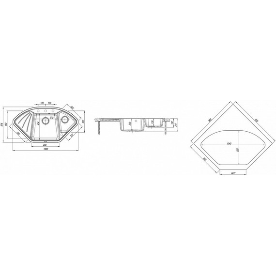 Кухонная мойка Florentina Капри 20.185.J1060.104, бежевый, Цвет производителя: бежевый фото 4