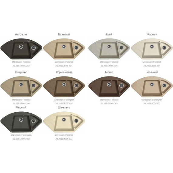 Кухонная мойка Florentina Веста 20.285.Е1005.105, коричневый, Цвет производителя: коричневый фото 2