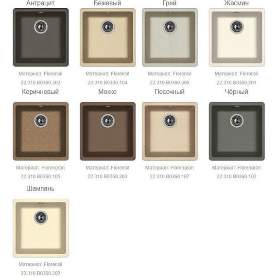 Кухонная мойка Florentina Вега 360 22.310.В0360.202, шампань, Цвет производителя: шампань фото 2
