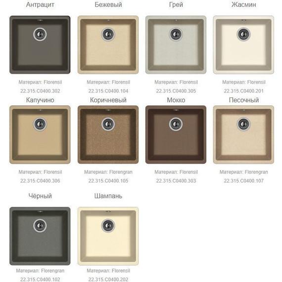 Кухонная мойка Florentina Вега 400 22.315.С0400.305, грей, Цвет производителя: грей фото 2