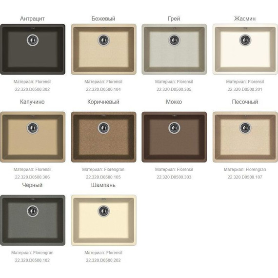 Кухонная мойка Florentina Вега 500 22.320.D0500.201, жасмин, Цвет производителя: жасмин фото 2