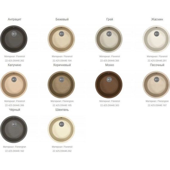 Кухонная мойка Florentina Вега зеро 22.425.D0440.201, жасмин, Цвет производителя: жасмин фото 4