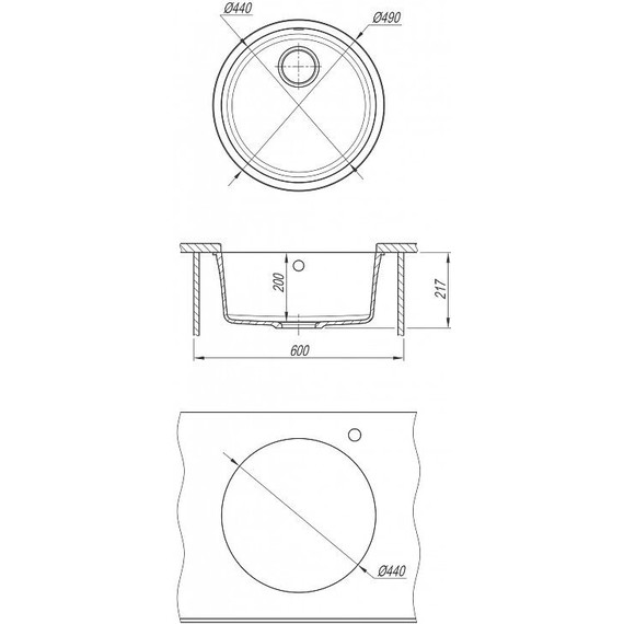 Кухонная мойка Florentina Вега зеро 22.425.D0440.107, песочный, Цвет производителя: песочный фото 4