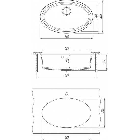 Кухонная мойка Florentina Вега овал 22.430.E0650.305, грей, Цвет производителя: грей - 4 Кухонная мойка Florentina Вега овал 22.430.E0650.305, грей, Цвет производителя: грей фото 4