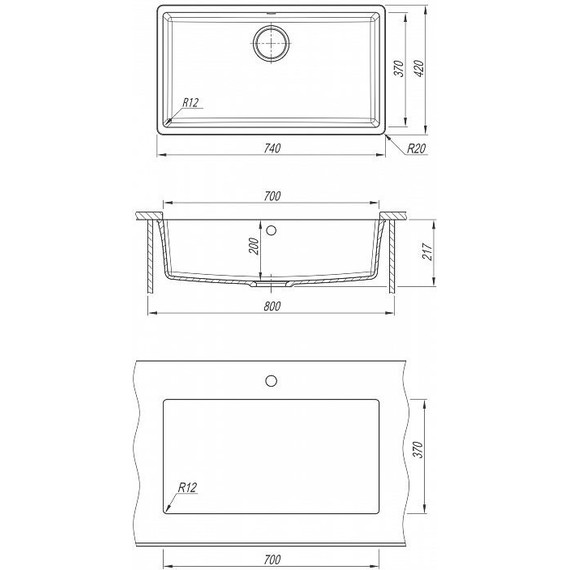 Кухонная мойка Florentina Вега 700 22.435.E0700.107, песочный, Цвет производителя: песочный фото 4