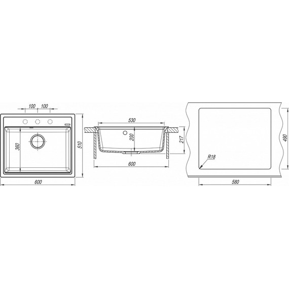Кухонная мойка Florentina Липси 600 20.120.D0600.202, шампань, Цвет производителя: шампань фото 4