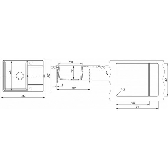 Кухонная мойка Florentina Липси 650 20.125.C0650.201, жасмин, Цвет производителя: жасмин фото 4