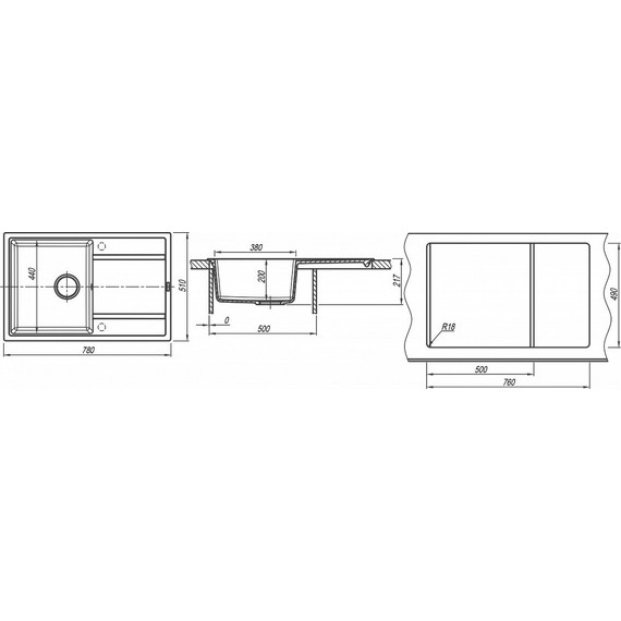 Кухонная мойка Florentina Липси 780 20.270.C0780.201, жасмин, Цвет производителя: жасмин фото 5