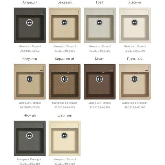Кухонная мойка Florentina Липси 460 20.280.B0460306, капучино, Цвет производителя: капучино фото 2