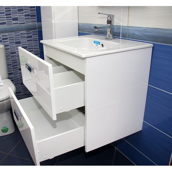 Тумба подвесная с раковиной  Roca Victoria NORD 60 см ZRU9000028, белый фото 7