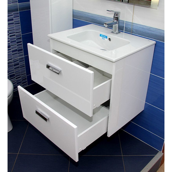 Тумба подвесная с раковиной  Roca Victoria NORD 60 см ZRU9000028, белый фото 9